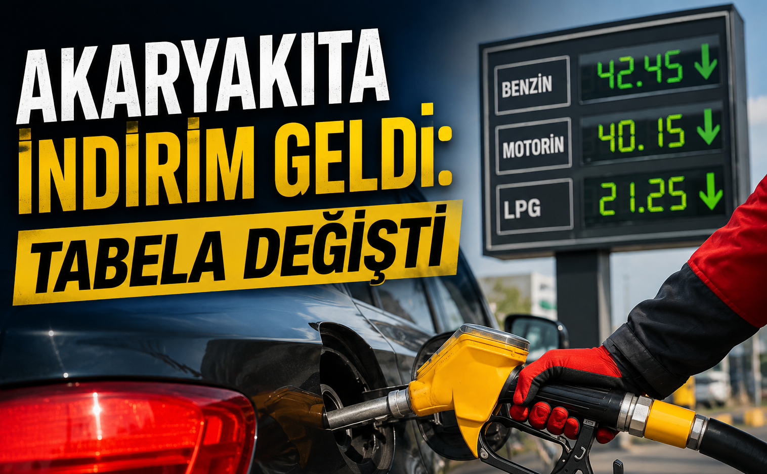Akaryakıta indirim geldi: Tabela değişti