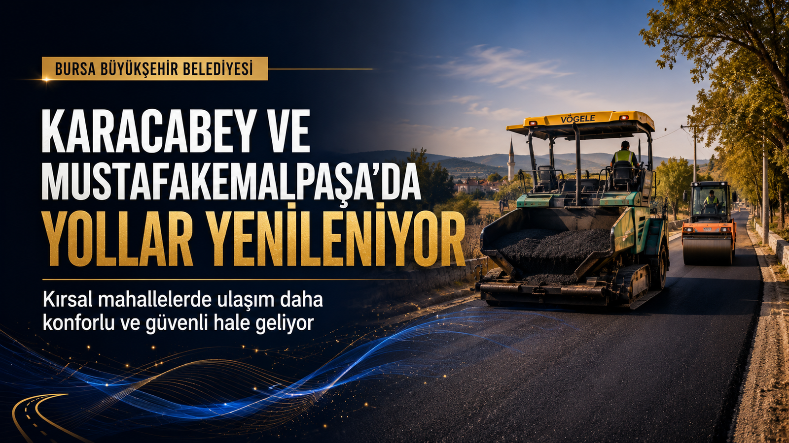Karacabey ve Mustafakemalpaşa yollarında yenileme çalışmaları sürüyor