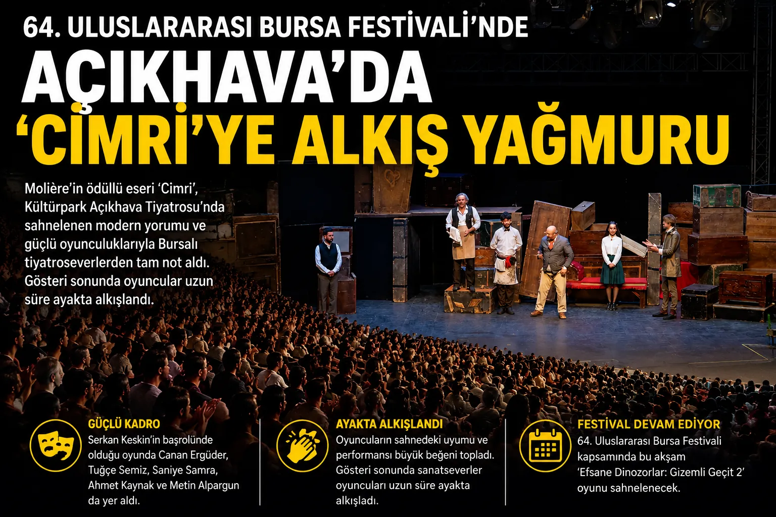 Bursa Açıkhava’da ‘Cimri’ oyununa yoğun ilgi