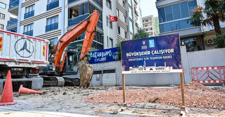 Nilüfer Ataevler Mahallesi Fuzuli Caddesi altyapı çalışması