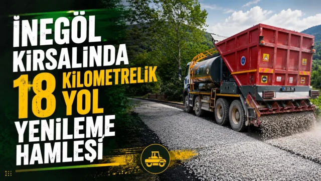 İnegöl kırsalında 18 kilometrelik yol yenileme hamlesi