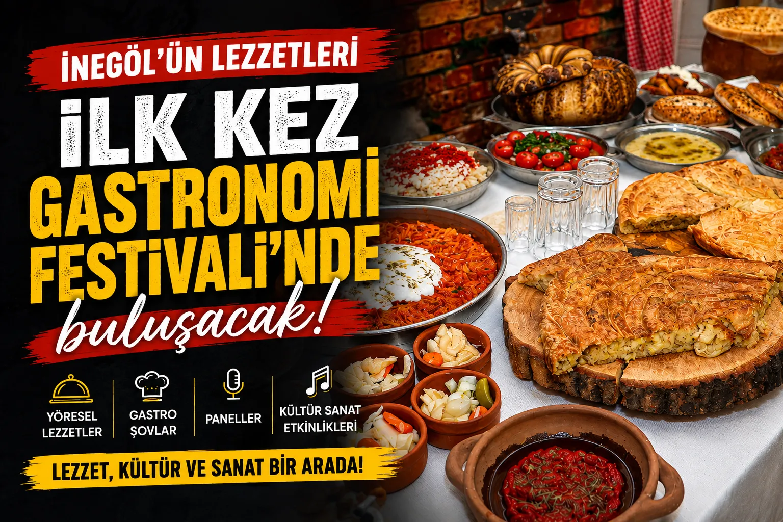 İnegöl’ün lezzetleri ilk kez Gastronomi Festivali’nde buluşacak