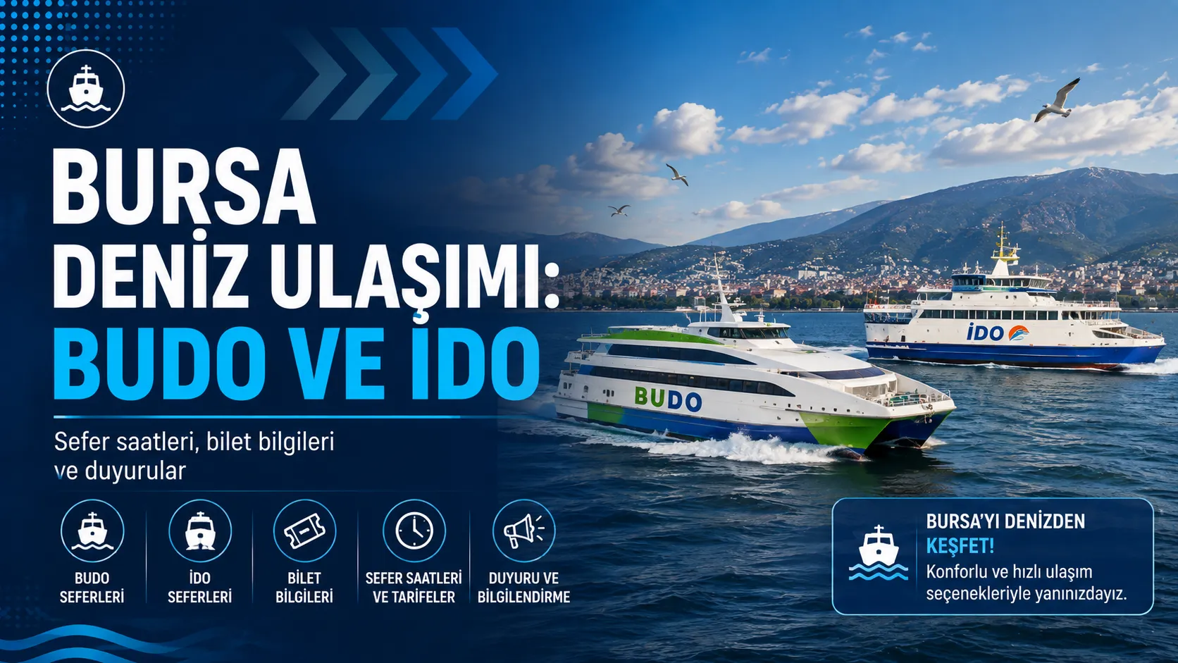 Bursa Deniz Ulaşımı: BUDO ve İDO