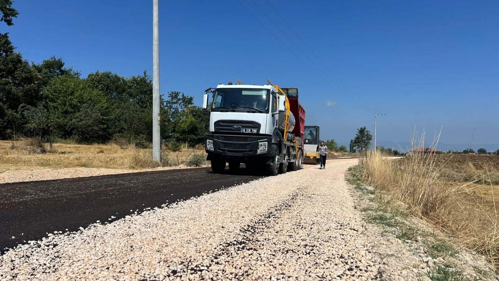 İnegöl Tekke Sülüklügöl Karahasanlar yol çalışması
