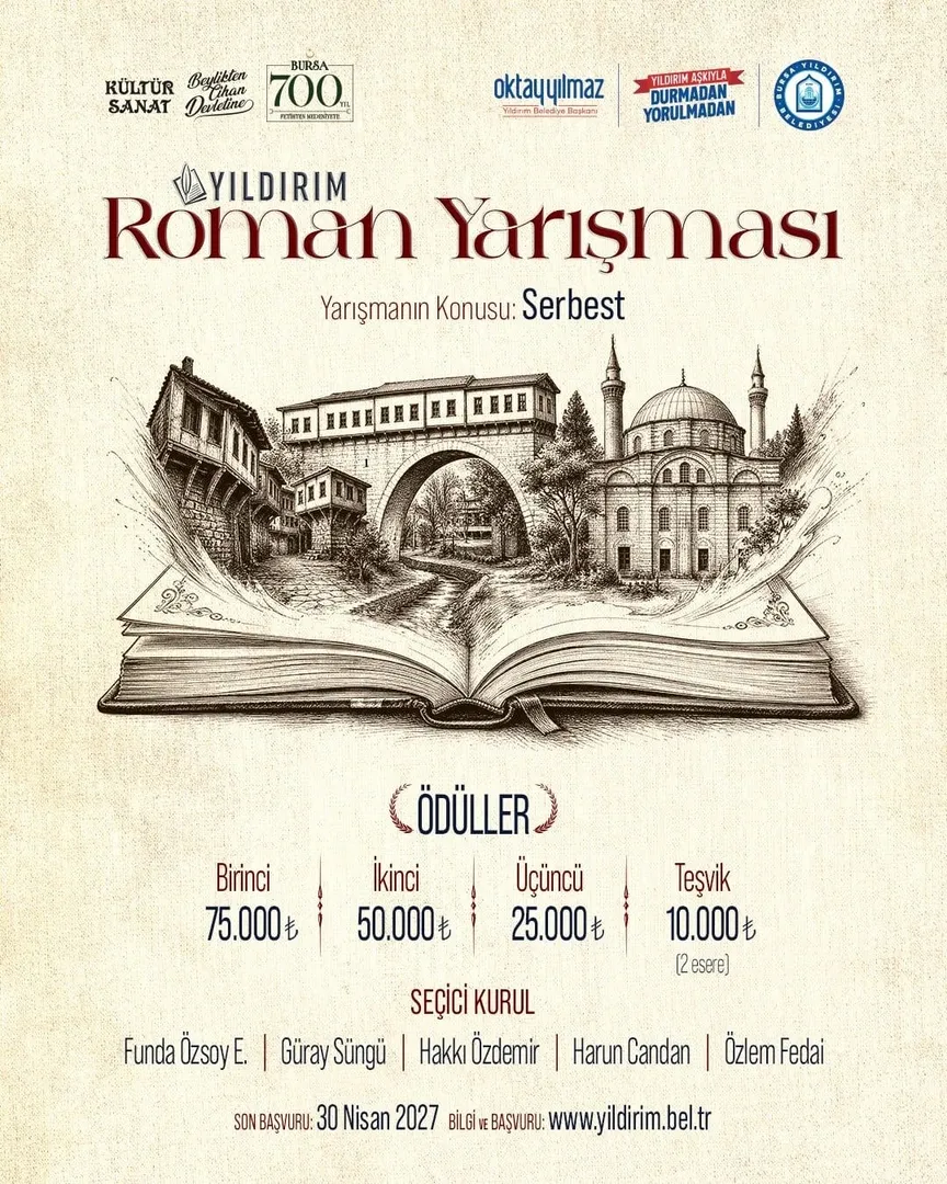Yıldırım Roman Yarışması başvuruları başladı