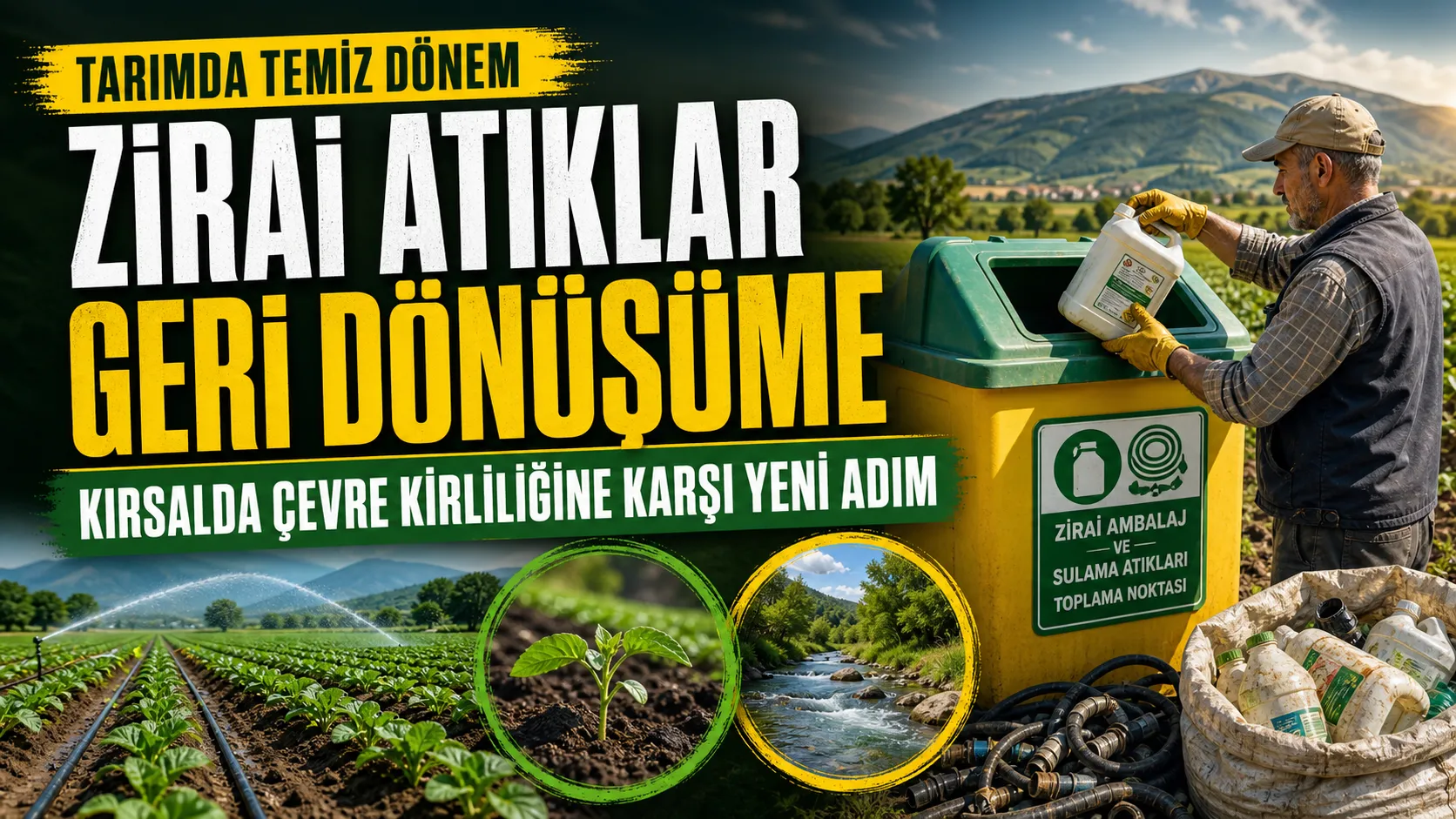 Osmangazi’de zirai atıklar doğaya değil geri dönüşüme