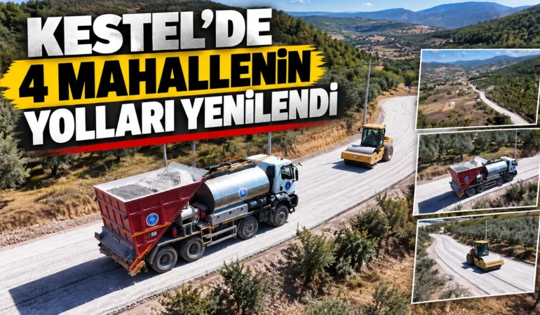 Kestel’de 4 mahallenin yolları yenilendi