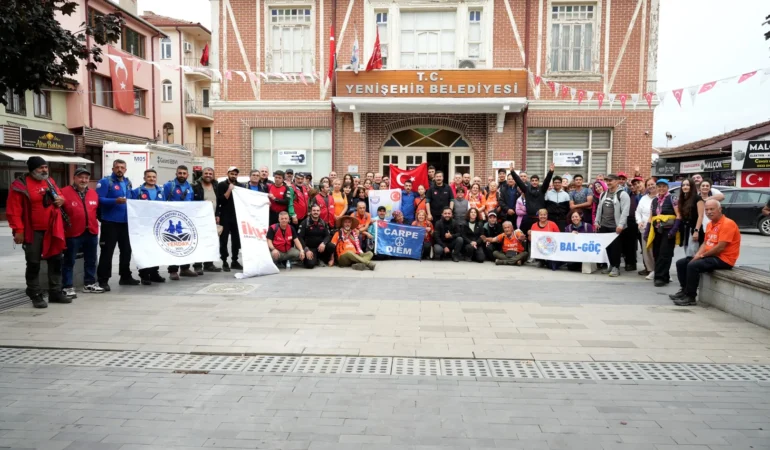 Yenişehir’de yüzlerce doğasever 10 kilometrelik parkurda buluştu