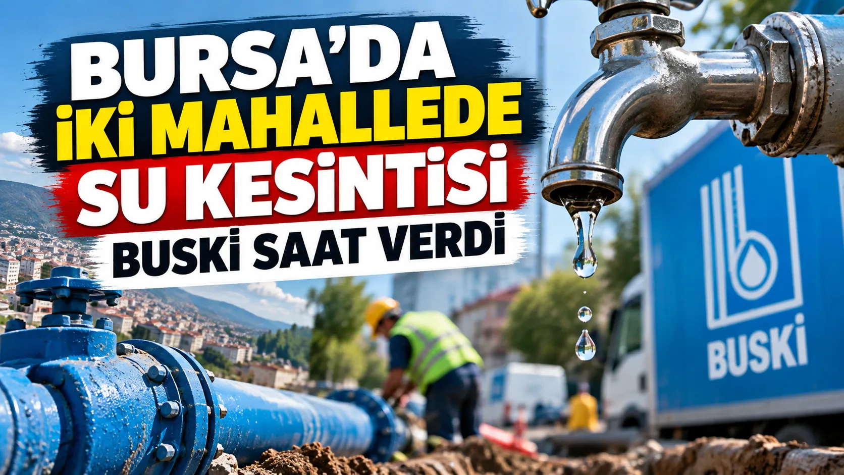 Bursa’da iki mahallede su kesintisi: BUSKİ saat verdi
