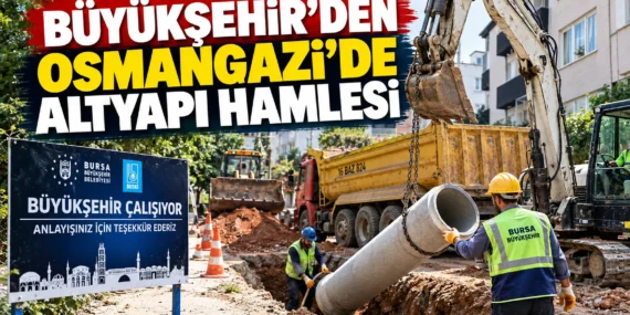 Hüdavendigar’da 340 metrelik altyapı çalışması
