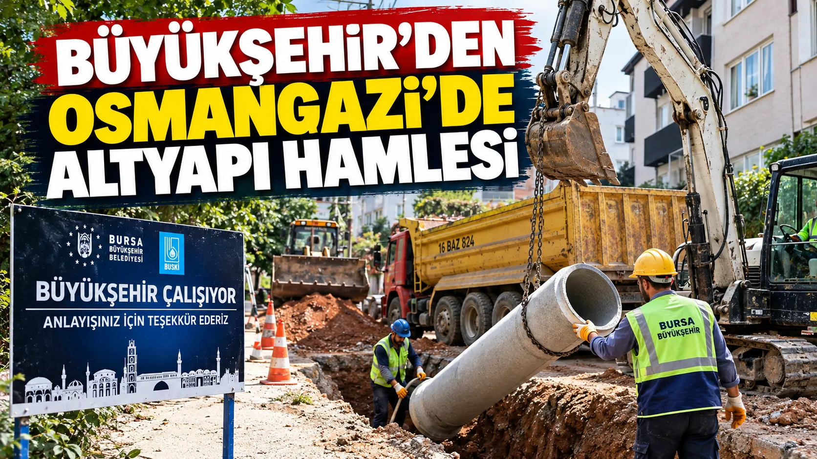 Hüdavendigar’da 340 metrelik altyapı çalışması