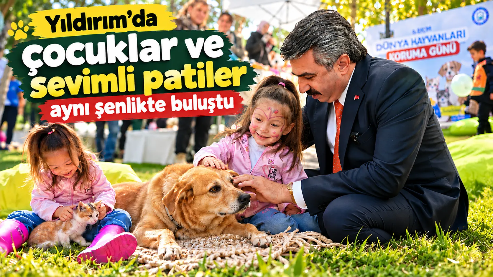 Yıldırım’da çocuklar ve sevimli patiler aynı şenlikte buluştu
